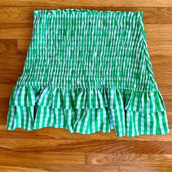 DO+BE Gingham Checked, Ruffled Mini Skirt, M - Picture 2 of 5